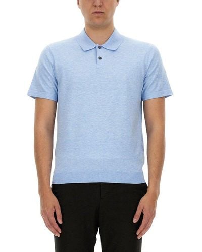 Theory Goris Short-sleeved Polo Shirt - Blue