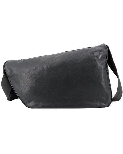 Burberry Shield Ekd Motif Messenger Bag - Gray