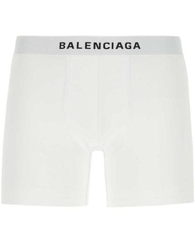 Balenciaga Stretch Cotton Boxer - White