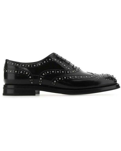 Church's Black Leather Burwood Lace-up Shoes