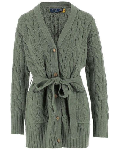 Polo Ralph Lauren Wool And Cashmere Blend Cardigan - Green