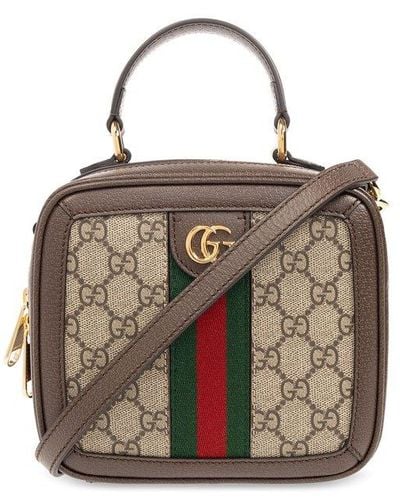 Gucci 'ophidia' Shoulder Bag - Brown