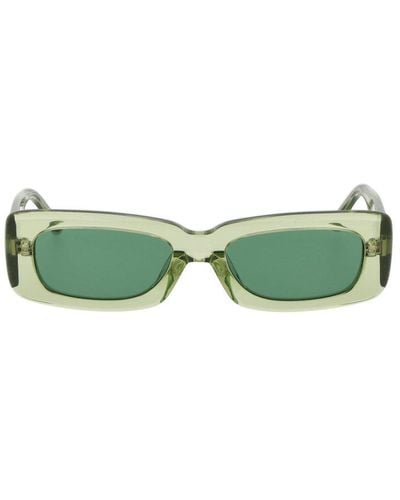 Linda Farrow X The Attico Rectangular Frame Sunglasses - Green