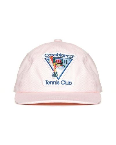 Casablancabrand Logo-embroidered Curved Peak Baseball Cap - Pink