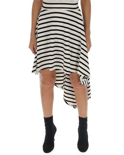 Sonia Rykiel Striped Asymmetric Skirt - Black