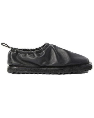 Dries Van Noten Ruched Drawstring Slipper Shoes - Black
