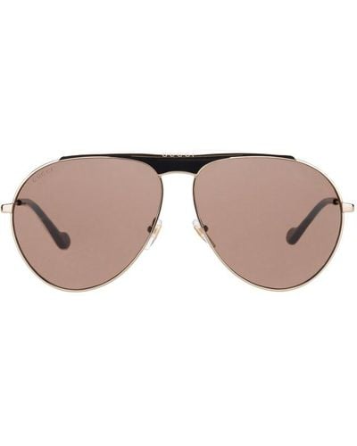 Gucci Aviator Frame Sunglasses - Metallic