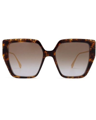 Fendi Oversized Frame Sunglasses - Gray