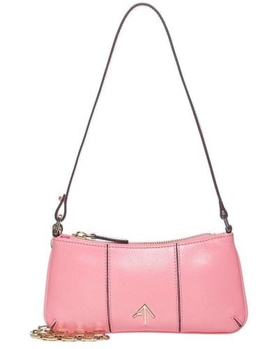 MANU Atelier Mini Pita Zip-up Shoulder Bag - Pink