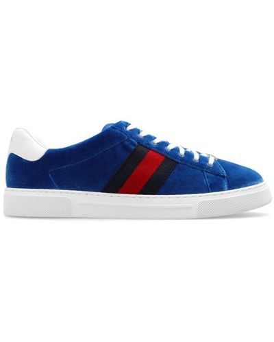 Gucci Ace Trainer With Web - Blue