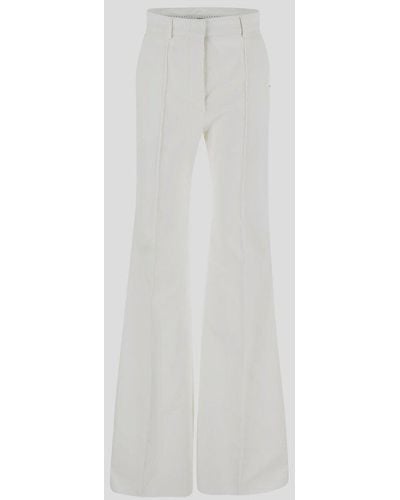 Sportmax High Waist Flared Trousers - White
