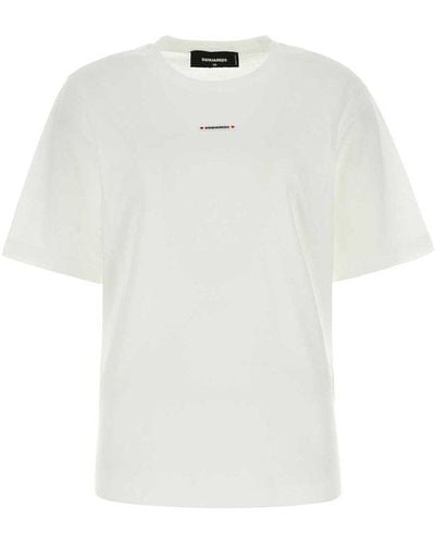 DSquared² Logo-detailed Crewneck T-shirt - White