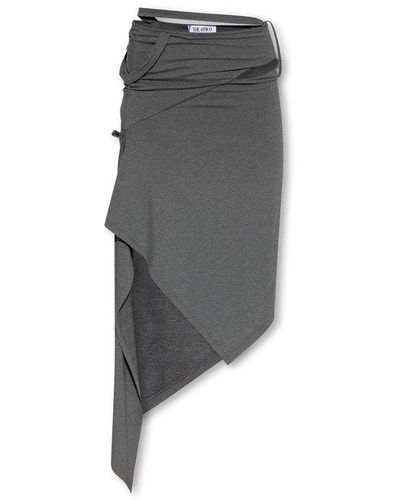 The Attico Asymmetrical Skirt - Gray