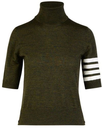 Thom Browne Roll Neck Knitted Jumper - Green
