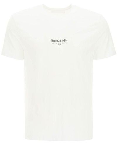 Neil Barrett Logo/coordinates Print T-shirt - White