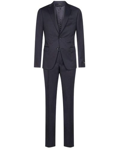 Zegna Single-breasted Two-piece Suit - Blue
