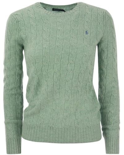 Polo Ralph Lauren Wool And Cashmere Cable-knit Sweater - Green