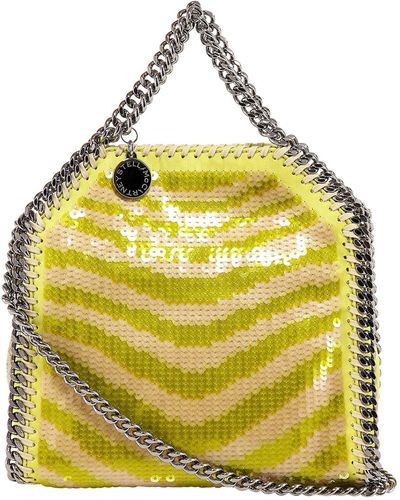 Stella McCartney Falabella Sequins Tiny Tote Bag - Yellow
