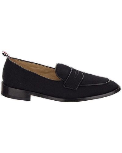 Thom Browne Pointed-toe Slip-on Loafers - Black