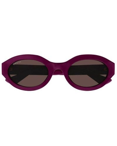 Gucci Geometric-frame Sunglasses - Purple