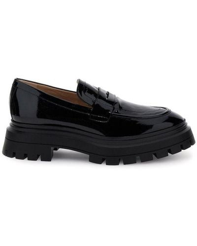 Stuart Weitzman Chunky-sole Slip-on Loafers - Black