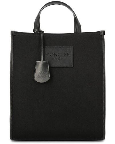 Moncler Logo Patch Tote Bag - Black