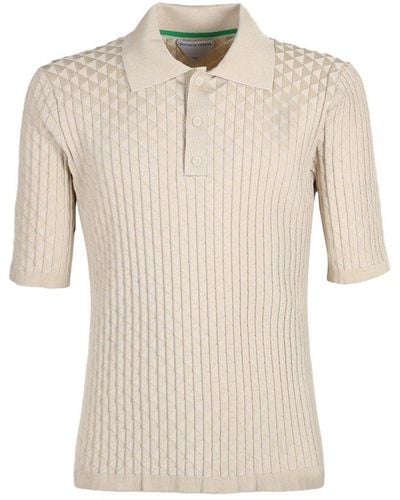 Bottega Veneta Cotton Jersey Polo Shirt With Overlock Stitch - Multicolor