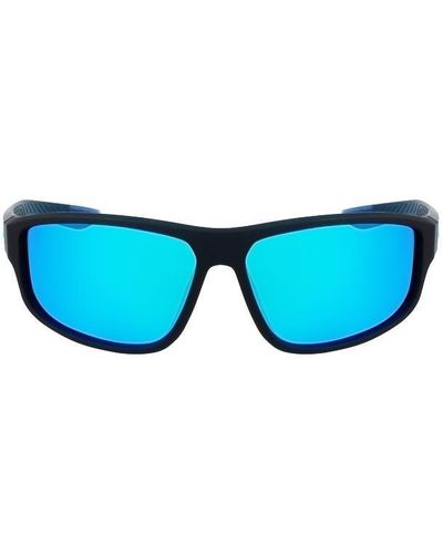 Nike Brazen Fuel M Rectangular Frame Sunglasses - Blue