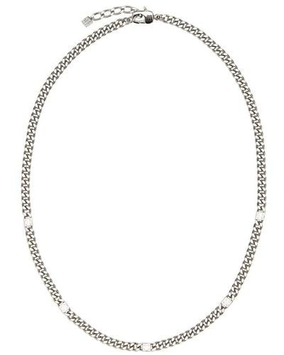 Givenchy 4g Plaque Chain Necklace - White