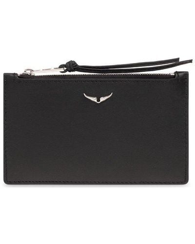 Zadig & Voltaire Leather Card Case, - Black