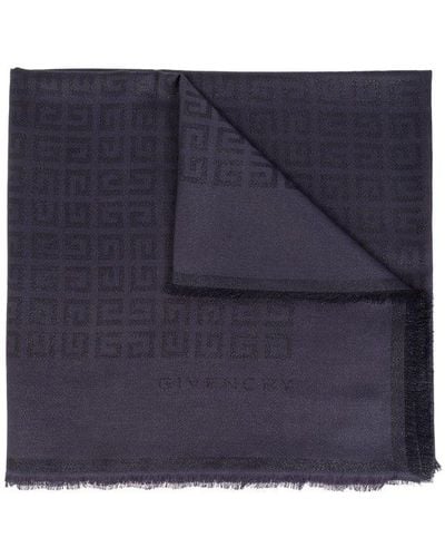 Givenchy Scarf With Logo, - Blue