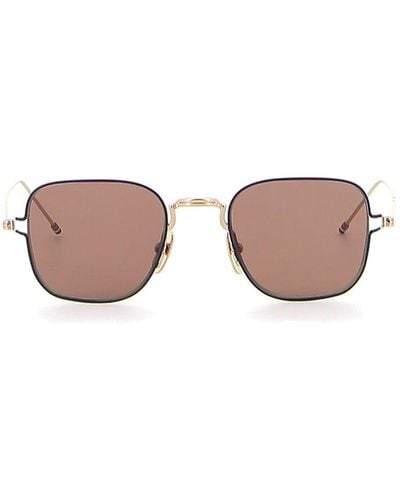 Thom Browne Squared Frame Sunglasses - Pink