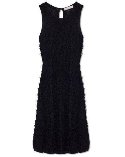 Chloé Flared Mini Dress, - Black