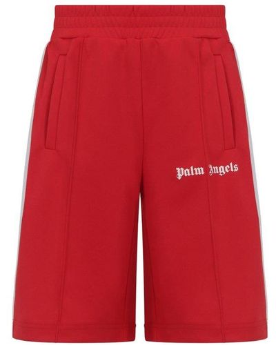 Palm Angels Logo-print Track Shorts - Red