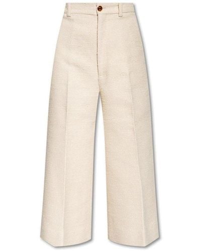 Gucci Tweed Cropped Pants - Natural