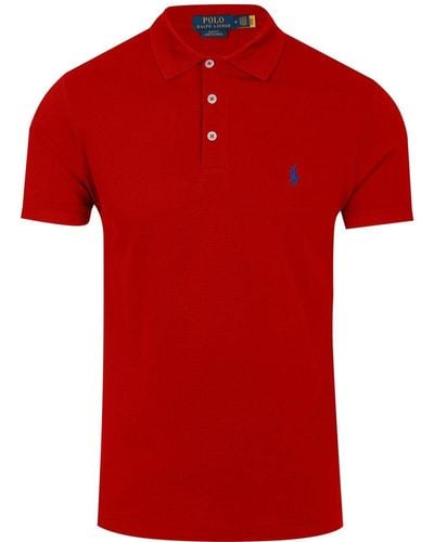 Polo Ralph Lauren Logo Embroidered Slim-fit Polo Shirt