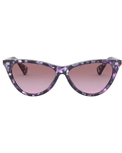 Ralph Lauren Ra5271 Shiny Spotted Violet Havana Sunglasses - Purple