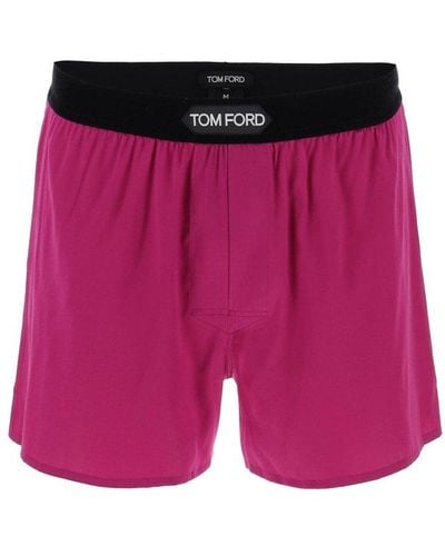 Tom Ford Logo-waist Loose Fit Boxers - Pink