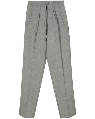 Isabel Marant Liska Checked High-rise Trousers - Grey