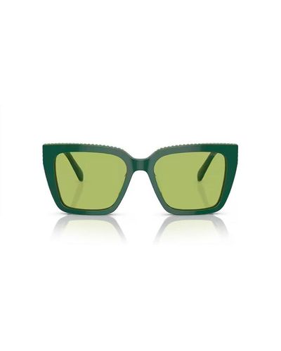 Swarovski Square Frame Sunglasses - Green