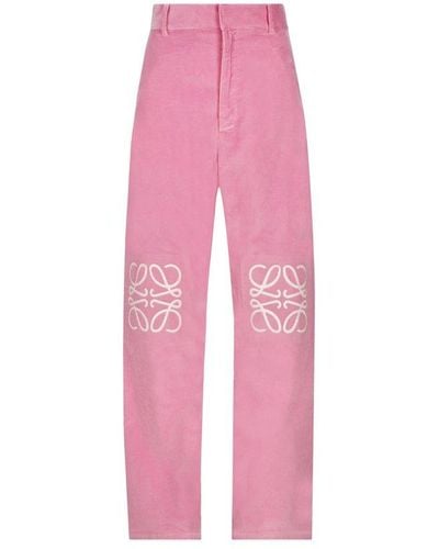 Loewe Logo-patch Baggy Pants - Pink