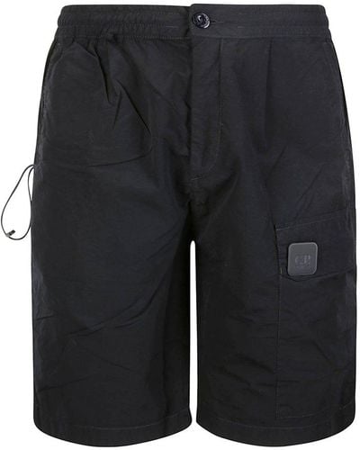 C.P. Company Logo Patch Bermuda Shorts - Black