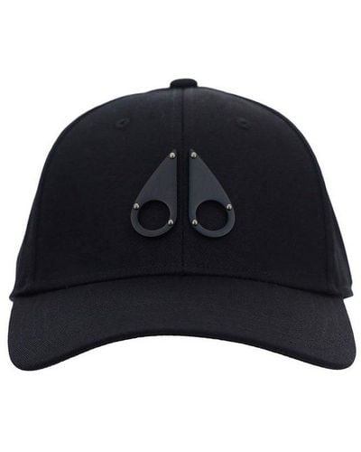 Moose Knuckles Logo Plaque Baseball Cap - Black