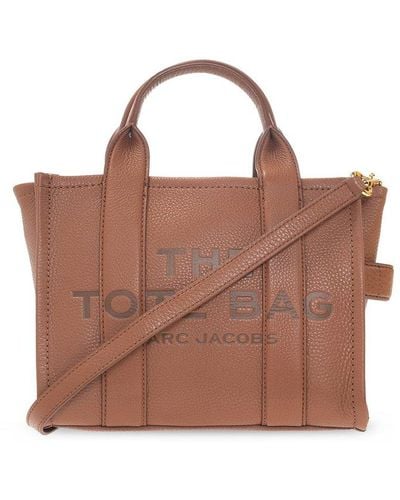 Marc Jacobs Logo Embossed Mini Tote Bag - Brown