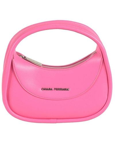 Chiara Ferragni Hyper Logo Lettering Tote Bag - Pink