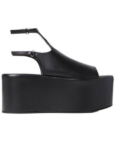 Sportmax Cincin Open Toe Platform Sandals - Black