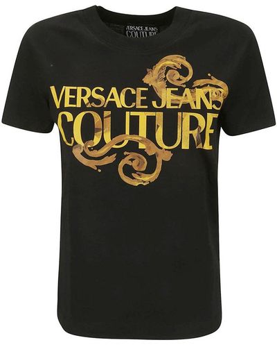 Versace Barocco Printed Crewneck T-shirt - Black