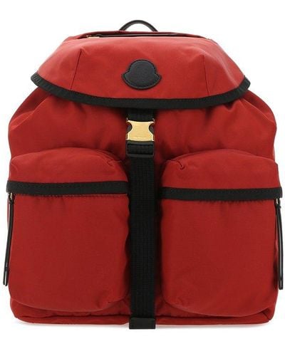 Moncler Logo Patch Dauphine Large Backpack - Red