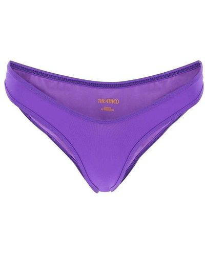 The Attico Mid-rise Bikini Bottom - Purple
