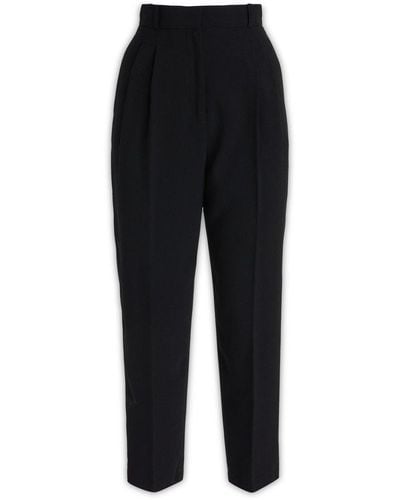 Elisabetta Franchi Logo Plaque Tailored Trousers - Black